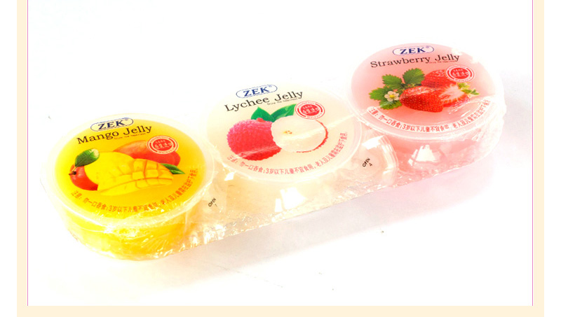 马来西亚进口zek三合一水果味果冻255g芒果荔枝草莓85g3儿童零食进口