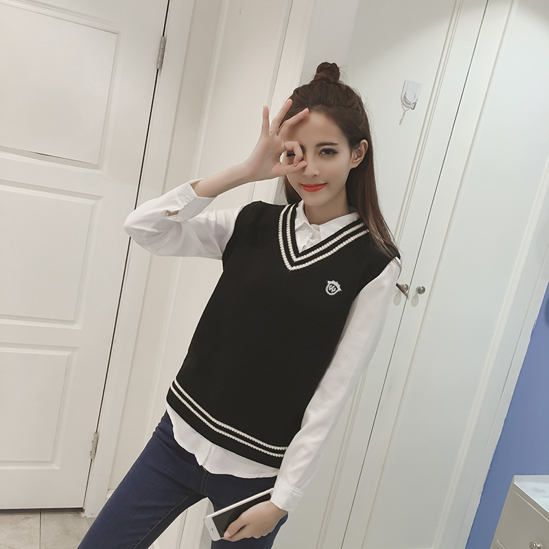 902新款女士毛背心针织马甲秋冬款韩版短款毛