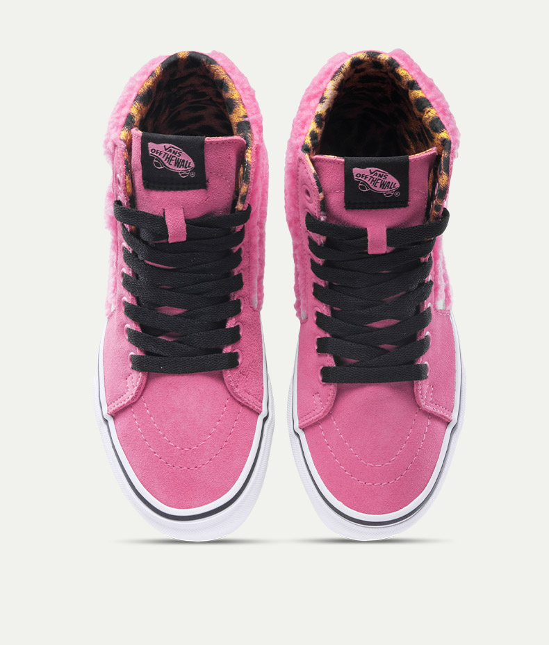 vans范斯正品sk8hi粉色女子高帮休闲运动板鞋