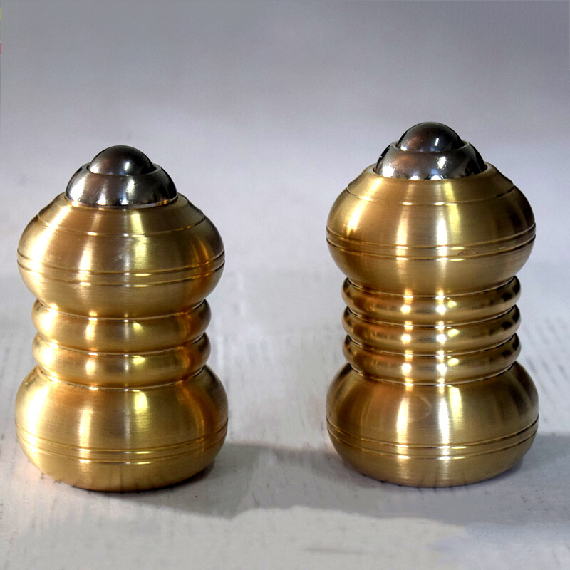 中老年实心黄铜大陀螺非不锈钢健身陀螺套装