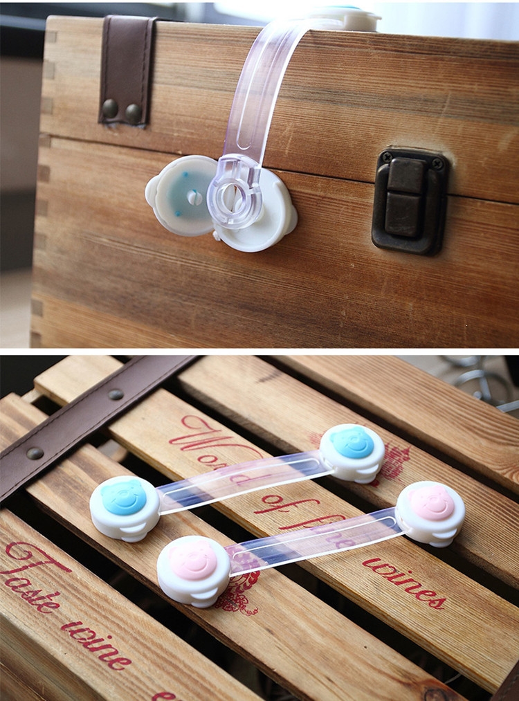 儿童抽屉卡扣固定宝宝防扣柜子锁扣对开安全锁小孩推拉门开防夹手