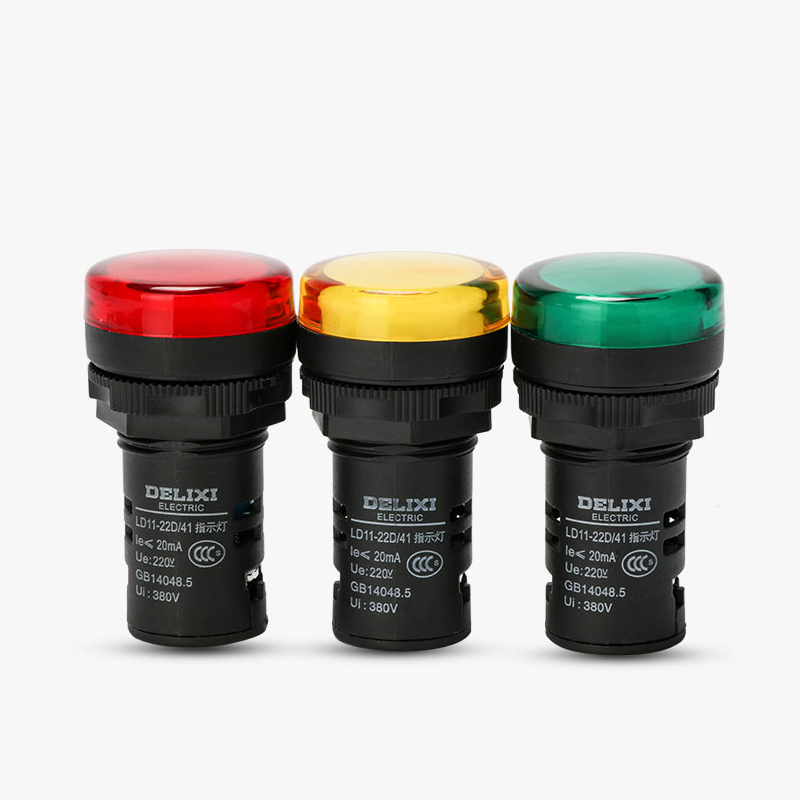 德力西指示灯ld1122d信号灯220v红色