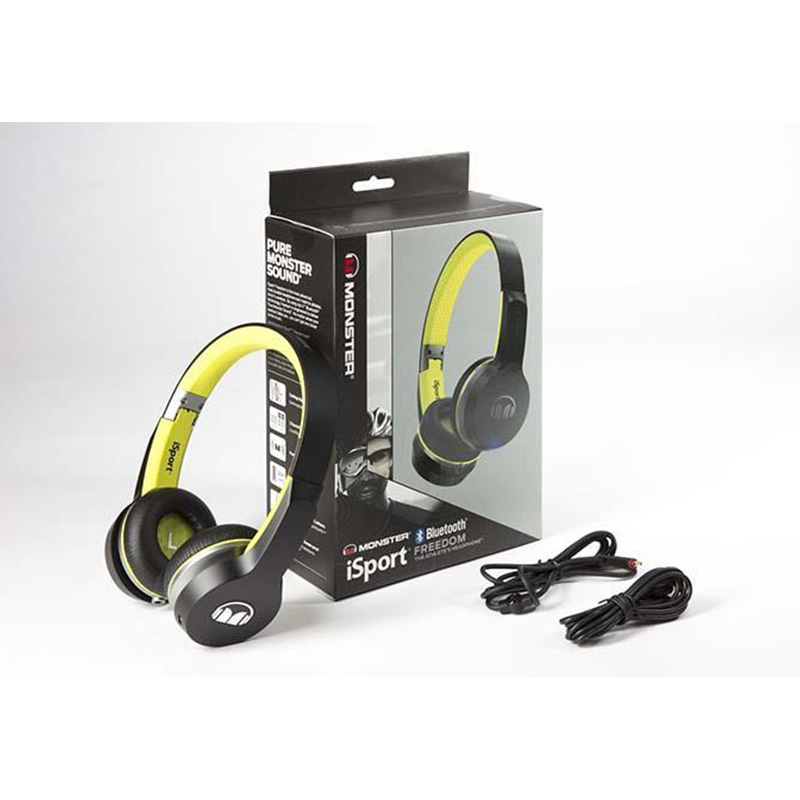 【新品未開封】Monster iSport Freedom Business2個 MONSTER ISPORT FREEDOM 無線頭戴式耳機黑綠色| 香港蘇寧SUNING