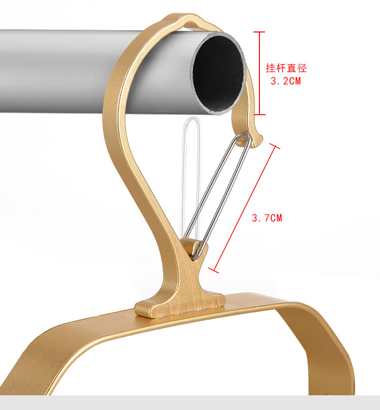 珂菲kefei防风衣架卡扣挂钩铝合金家用无痕晾衣架防高层室外衣服撑