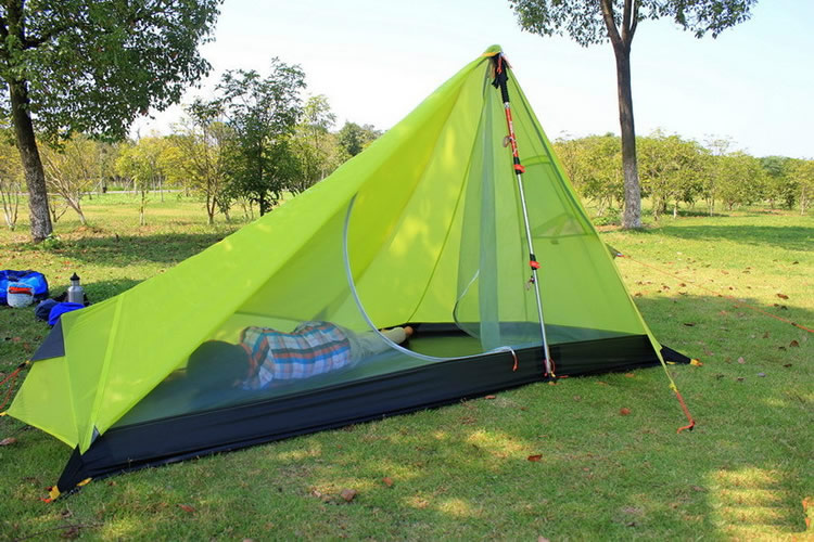 三峰新款超轻帐篷苍穹1单人无杆帐15d涂硅轻量化登山露营 650克