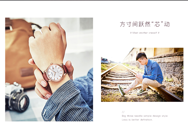 天霸(TIANBA)手表 时尚休闲复古男士皮带全自动机械手表专柜同款机械表 男TM8007.02PC 白色 白色