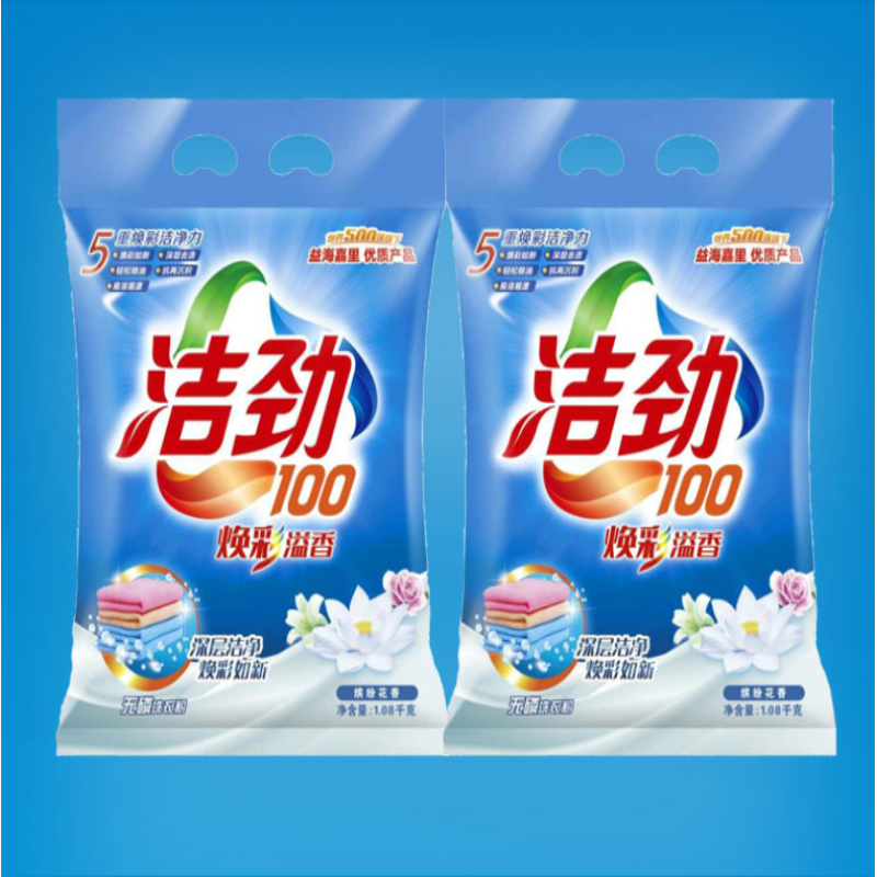 洁劲100焕彩溢香无磷洗衣粉108kg6箱单箱价格