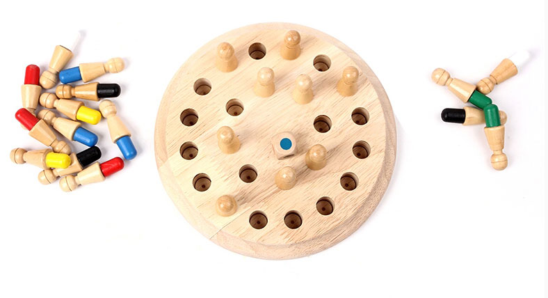 颜色记忆棋经典y木版儿童记忆力专注力训练玩具右脑开发逻辑思维益智