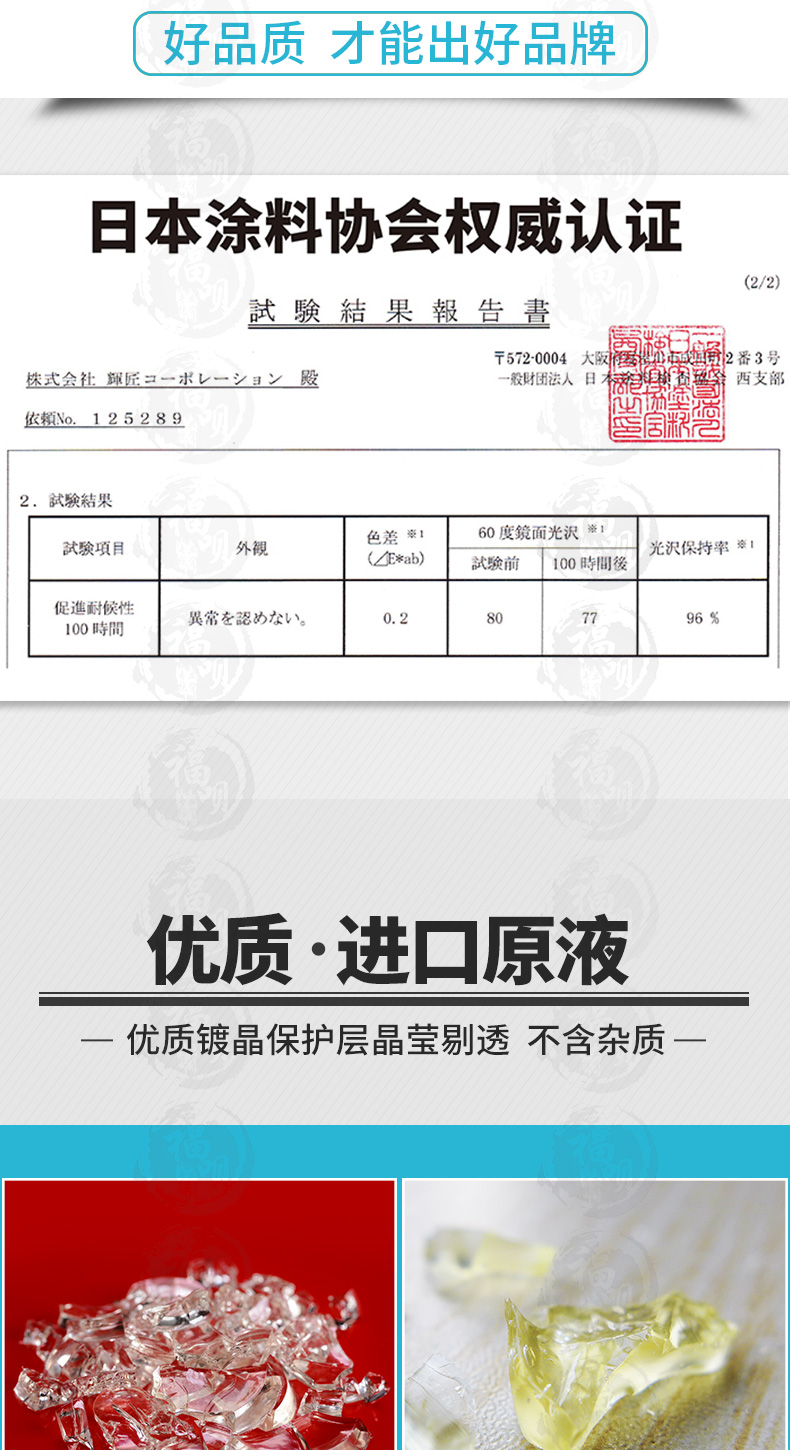 赛丽卡汽车镀晶液体Gts级套装 纳米无机结晶镀膜 漆面镀晶 上光 防水 护色 防磨损