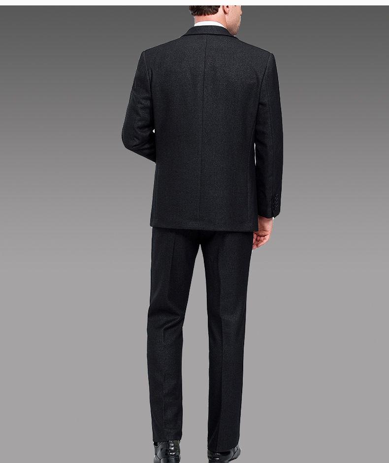 newlake冬季厚款中老年西服套装男老人西装三件套4050岁宽松休闲爸爸