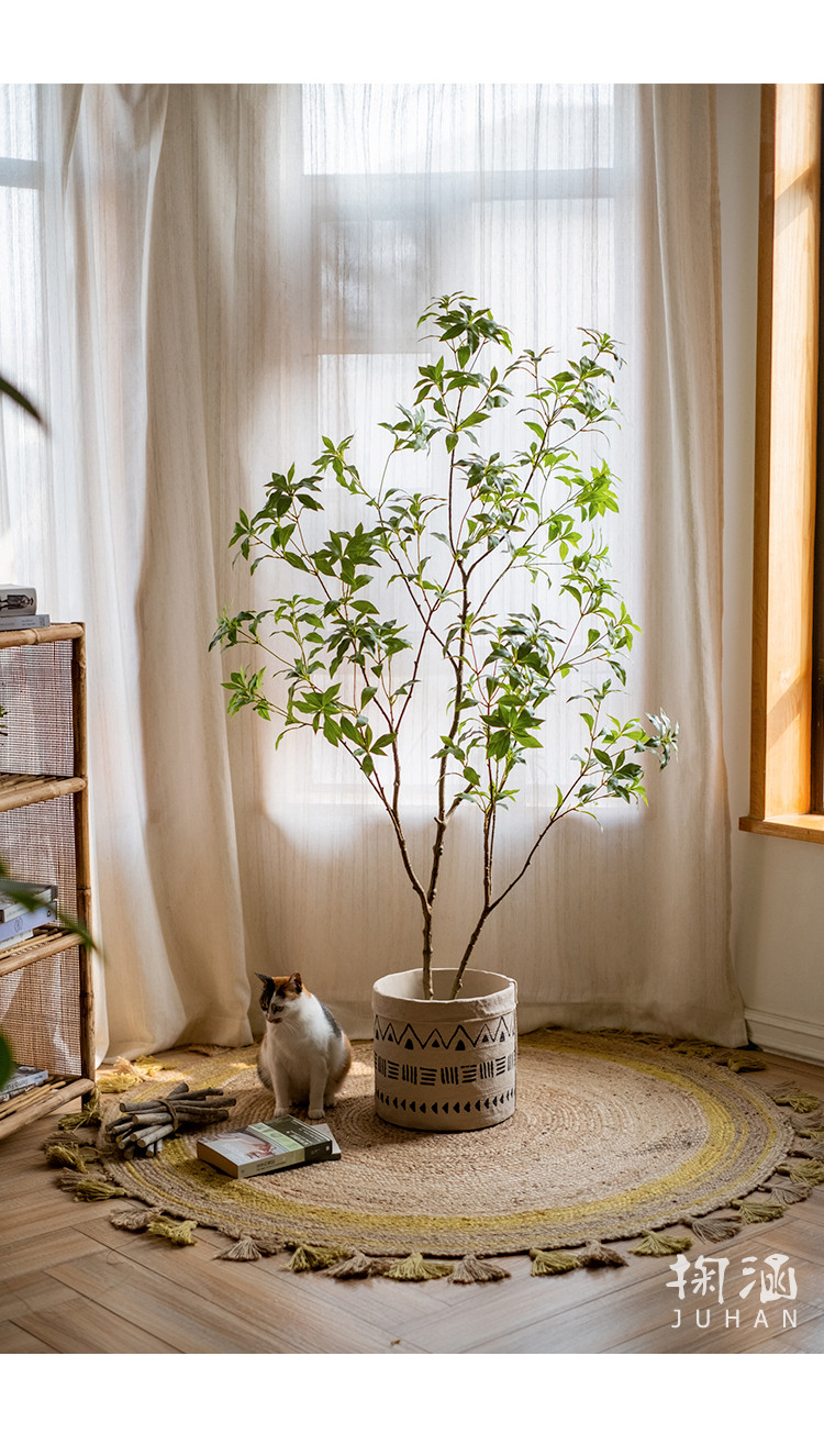 掬涵大型仿真绿植吊钟植物马醉木室内客厅装饰摆件假树落地盆栽