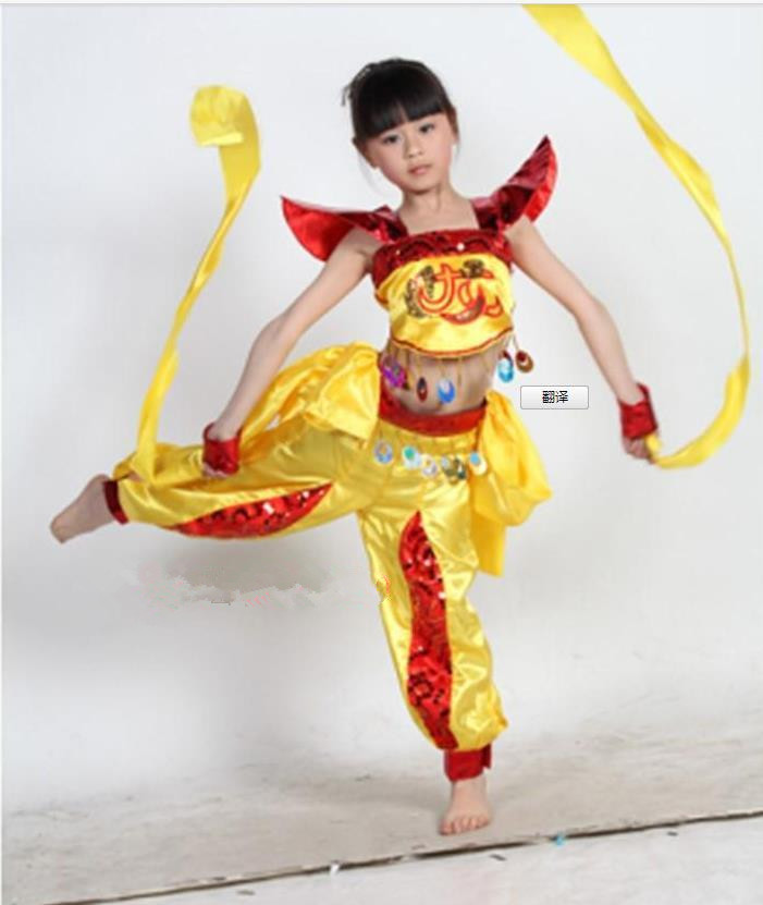 mtiny六一儿童演出服男女童民族舞蹈服装幼儿肚兜腰鼓表演服哪吒中国