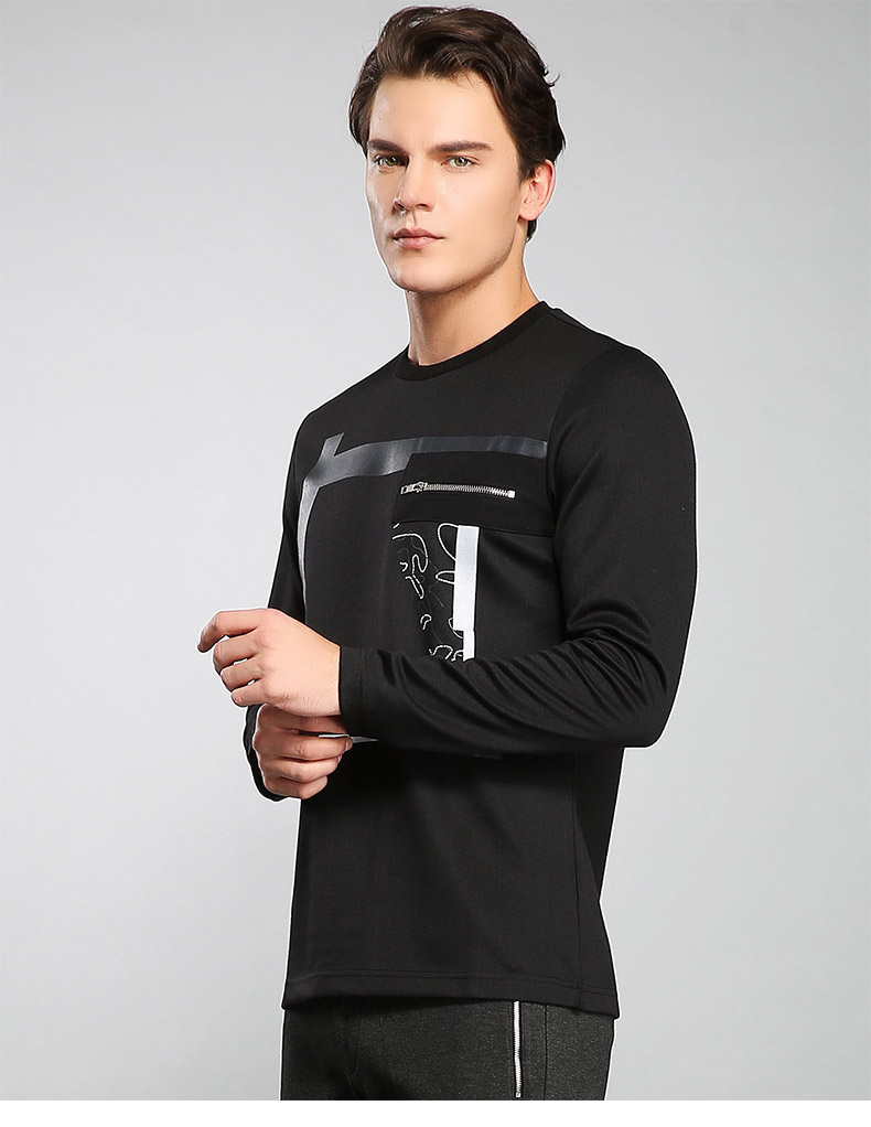 aemape美国苹果卫衣男士春秋季新品男装圆领长袖t恤青年男士潮t恤