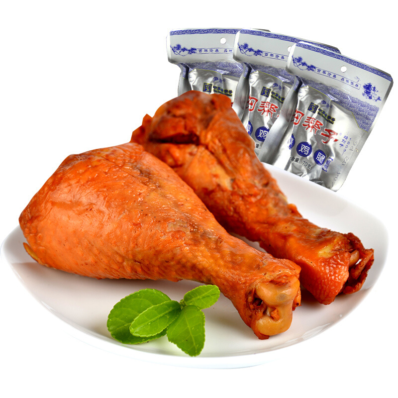 沟帮子卤味小食 沟帮子香熏鸡腿70g*5袋卤味鸡零食【价格 图片 品牌