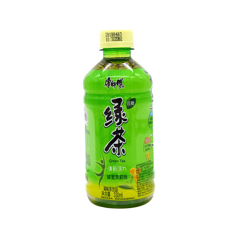 康师傅绿茶低糖蜂蜜茉莉味330ml12瓶迷你小瓶装饮料当天发货携带方便