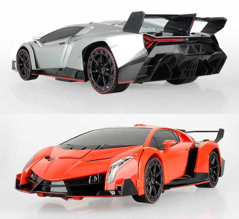 美致兰博基尼毒药遥控车变形玩具