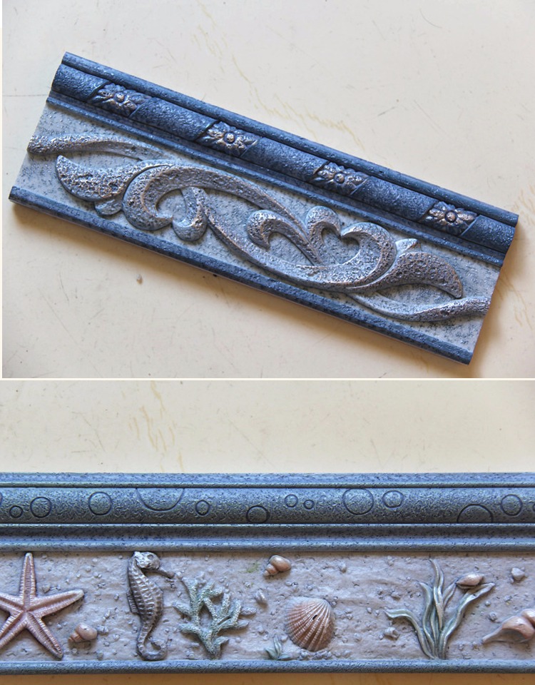 树脂腰线欧式仿古装饰厨房卫生间配套地爬壁瓷砖300线条花片现货