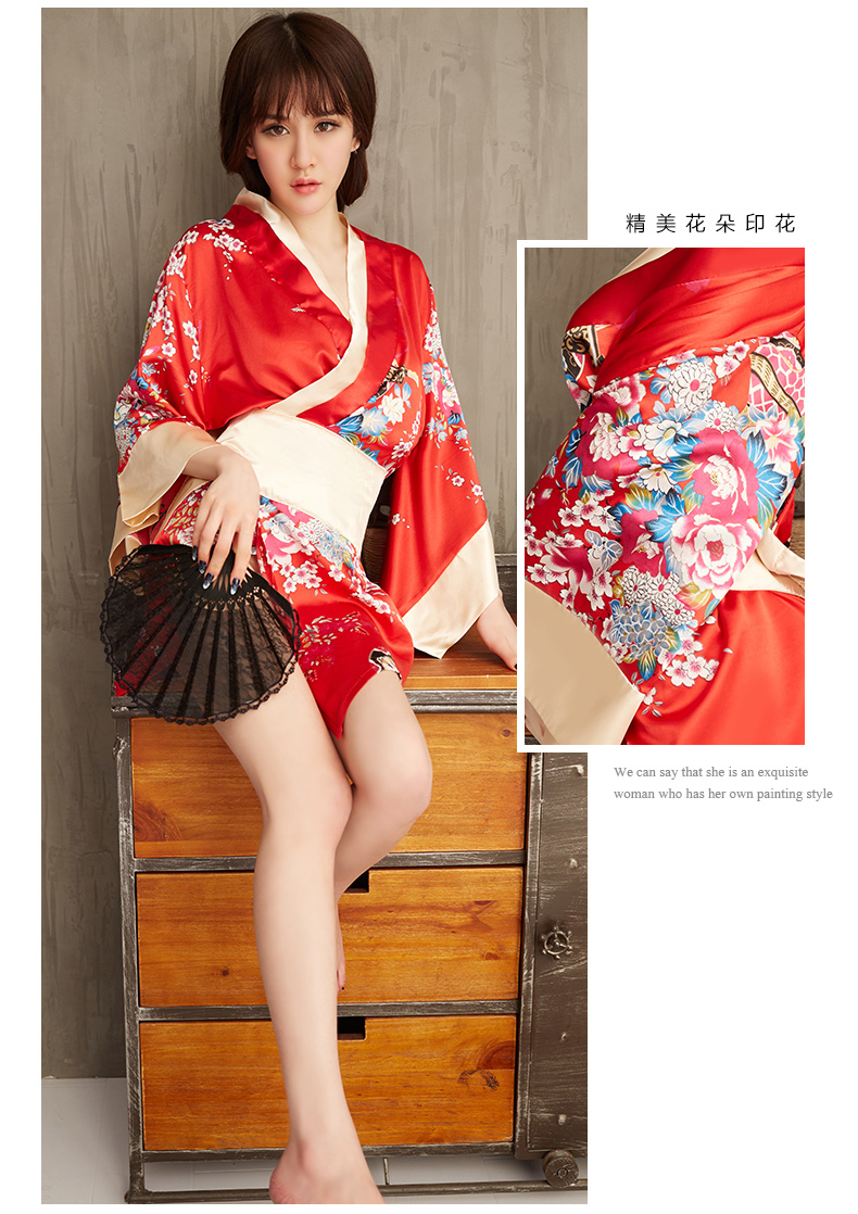 情趣内衣透视装骚三点式日本睡衣血滴子和服制服诱惑激情套装