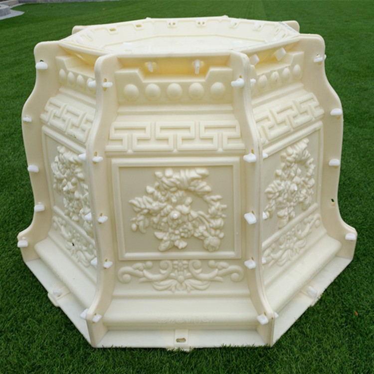 水泥花盆模具欧式塑钢加厚八角形盆景混泥土塑料模型罗马柱模具