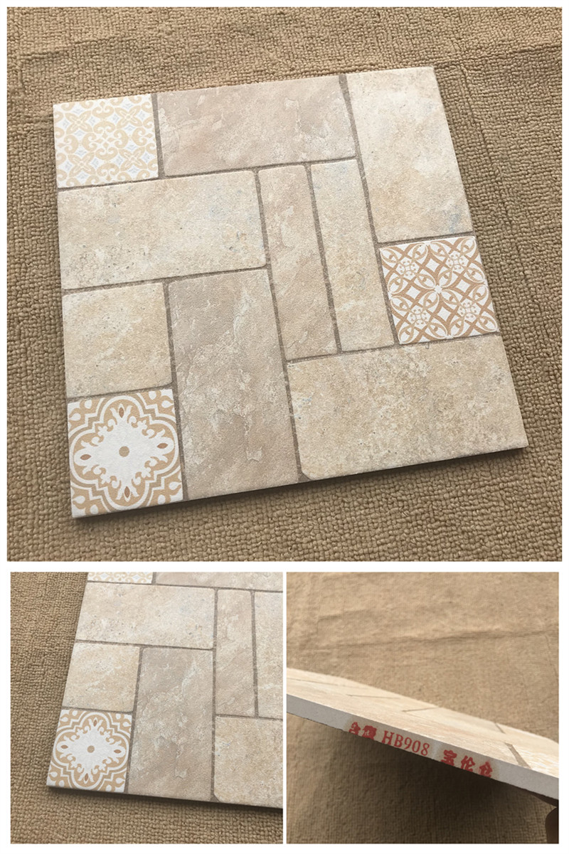 300深蓝色地中海厨卫地砖阳台砖耐磨防滑地爬墙个性花砖仿古砖壹德壹