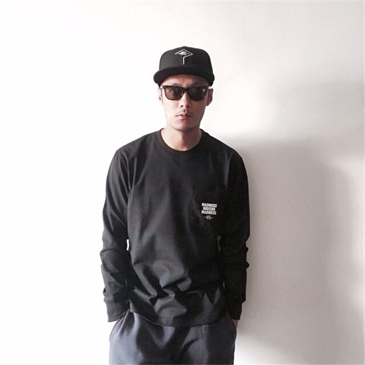 la maxpa帽子 新款式潮牌余文乐帽子同款平檐帽男女士韩版鸭舌帽黑色