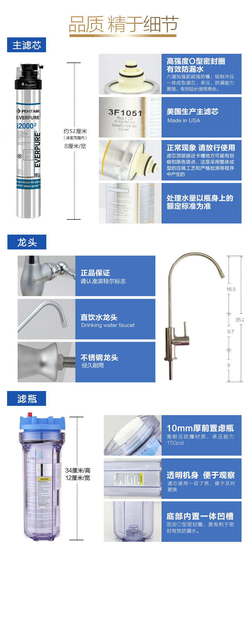 爱惠浦（Everpure）净水器 矿物质直饮净水机I20002 强效抑垢