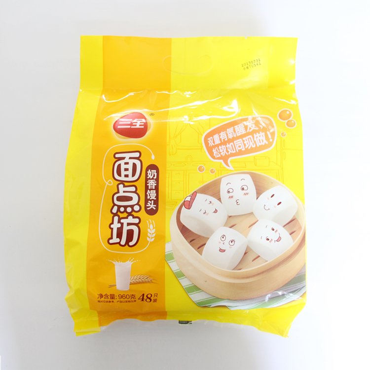 冷冻速冻食品三全奶香小馒头松软刀切960g48只装冷链满160元起送