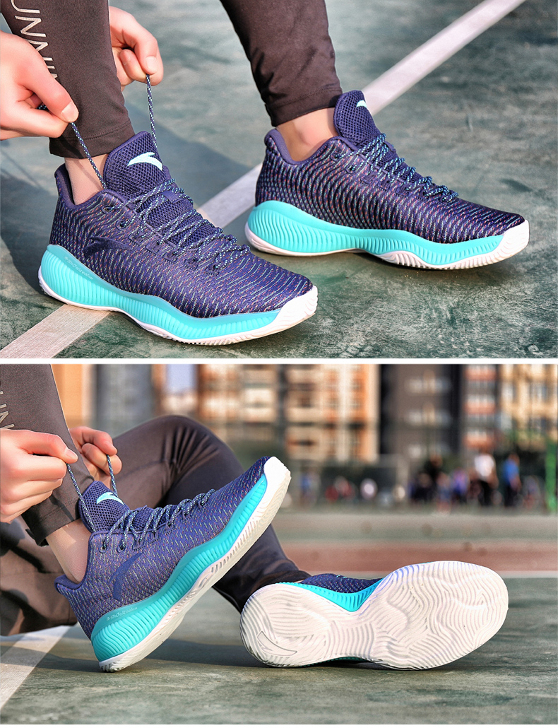 安踏篮球鞋男鞋2018新款春季运动鞋男ashock低帮系列球鞋