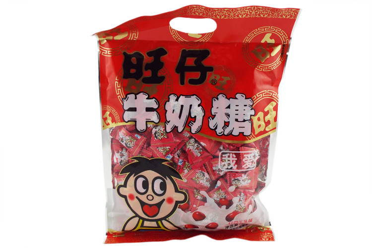 旺仔牛奶糖红豆牛乳味318g新年糖果婚庆回礼喜糖糖果零食休闲办公零嘴