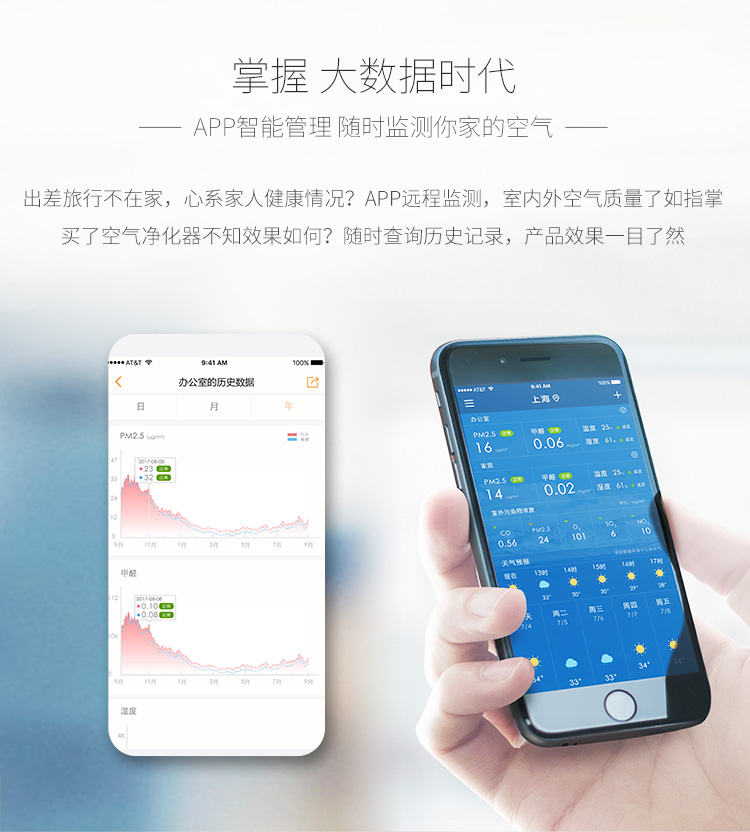 斐讯phicomm悟空m1空气检测仪家用室内甲醛pm25温湿度检测支持多项高