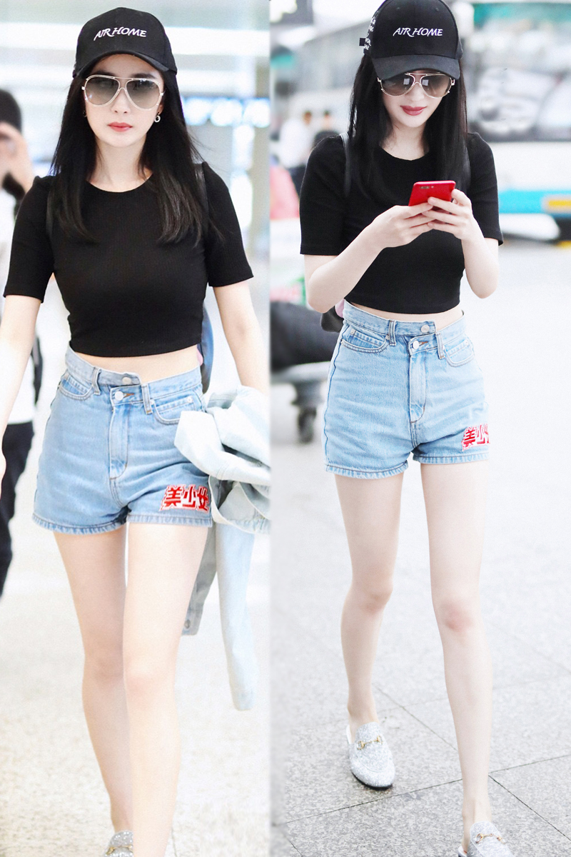 芝顿女士牛仔裤 828新款杨幂同款裤短裤高腰修身显瘦韩版学生夏2017