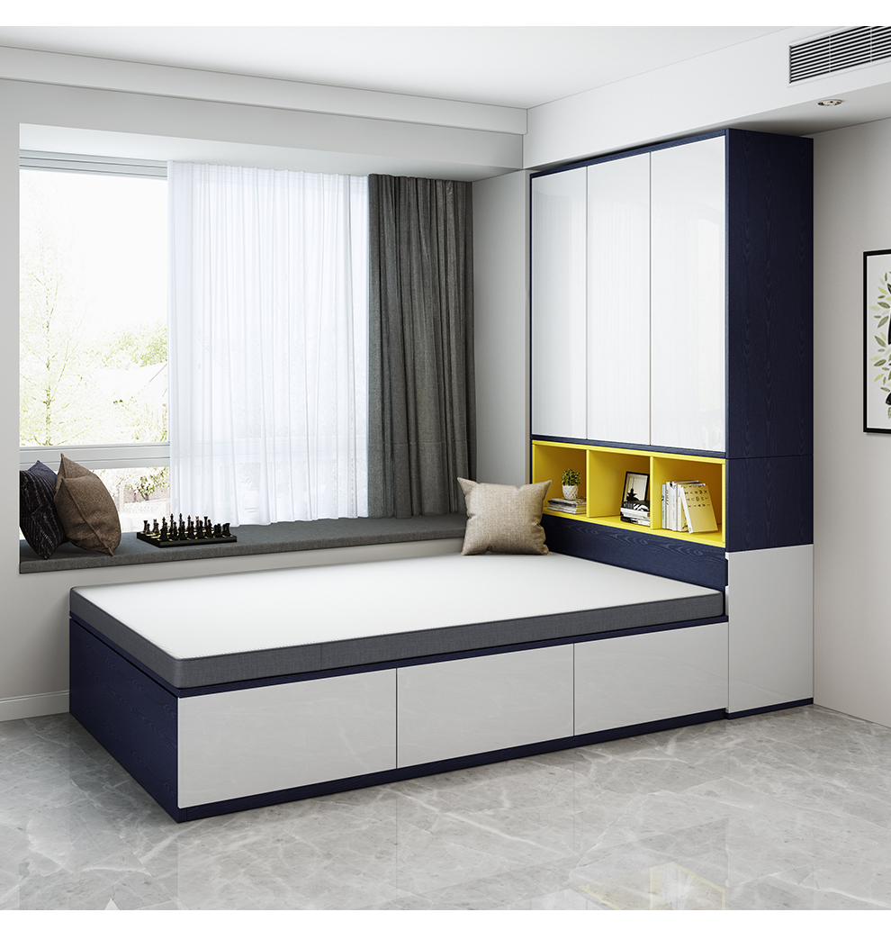 古宜g813双人床榻榻米高箱储物床单人收纳床现代简约板式床12米15米