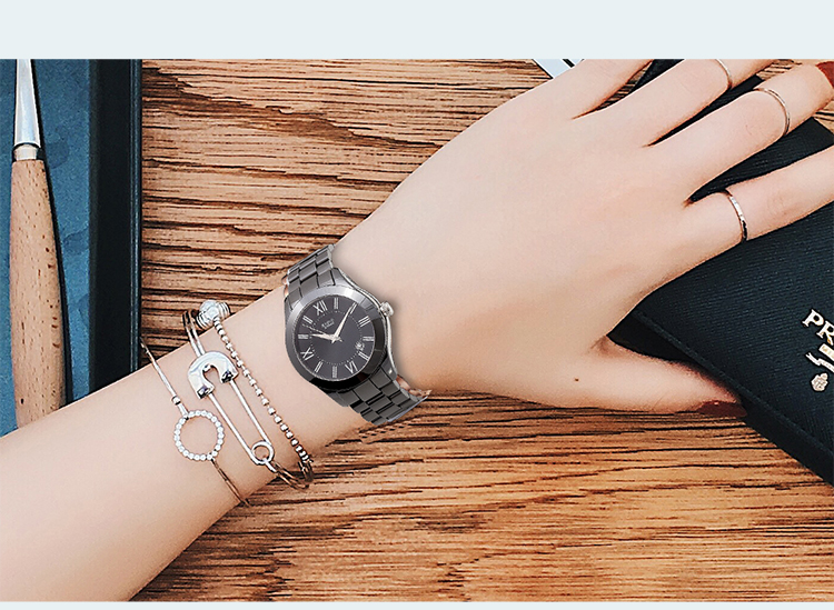 rhine莱茵手表陶瓷石英女表手表陶瓷石英女士手表腕表韩版石英防水