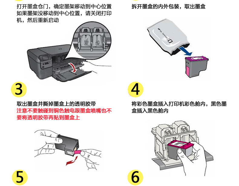 惠普墨盒加墨图解图片