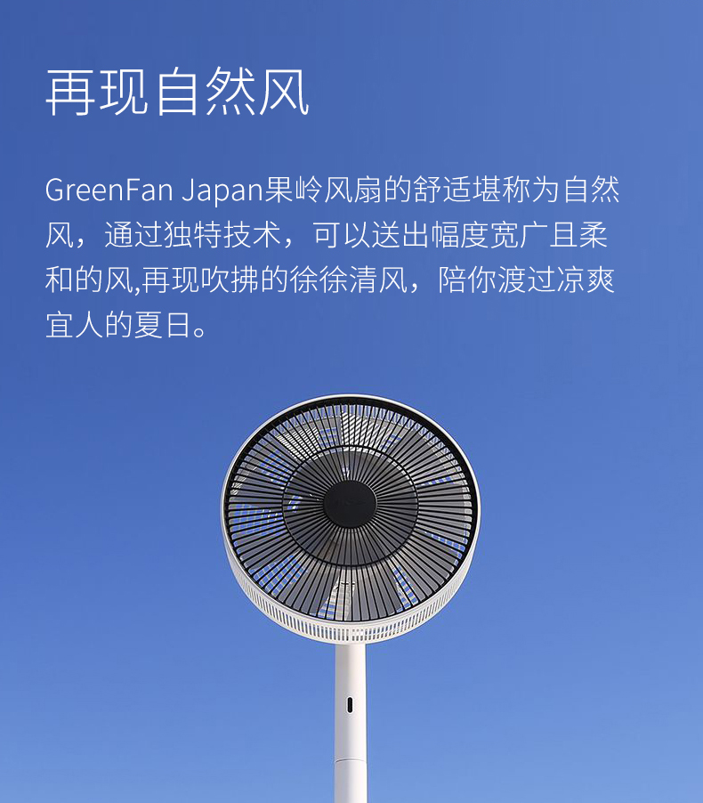 巴慕达balmuda电风扇greenfan果岭风健康节能风扇落地台式两用风扇白