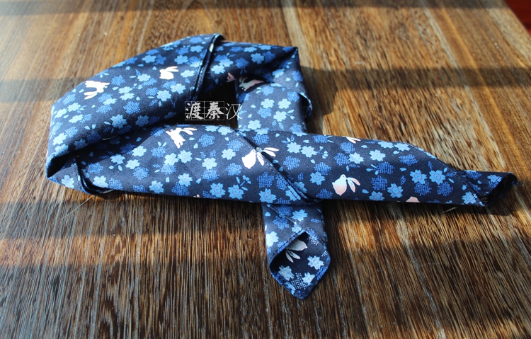 qma新款渡秦汉日本风吕敷樱花兔蓝色和风包袱皮棉手帕日式包装52cm