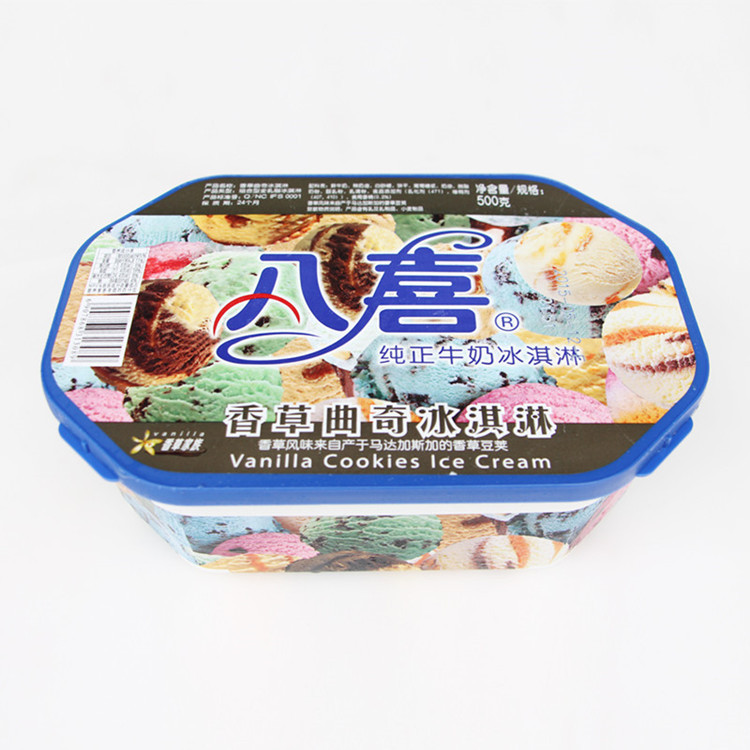 八喜香草曲奇冰淇淋500g冰激凌