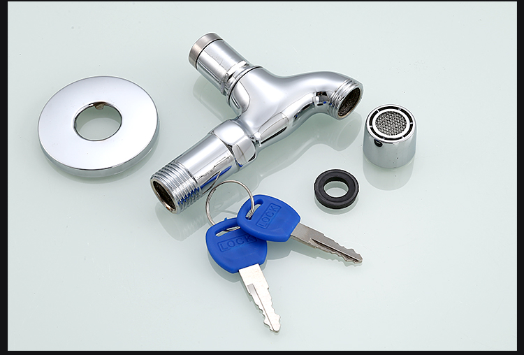 波迷娜(bomina)龙头洗衣机 带锁的水龙头带钥匙水龙头钥匙可锁加锁带