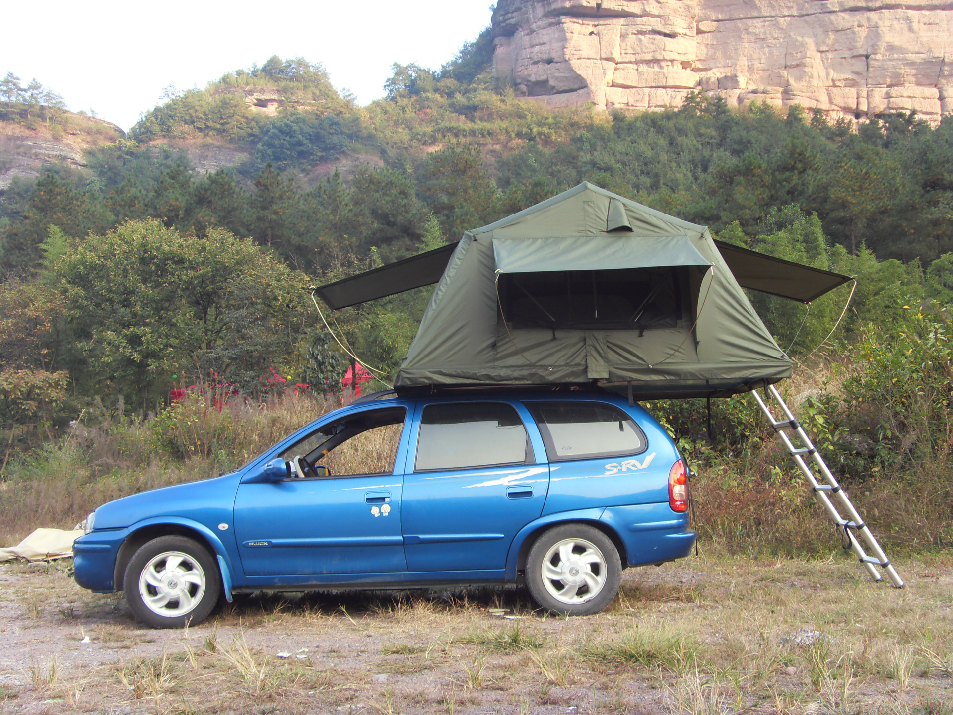 户外遮阳可折叠车顶帐篷
