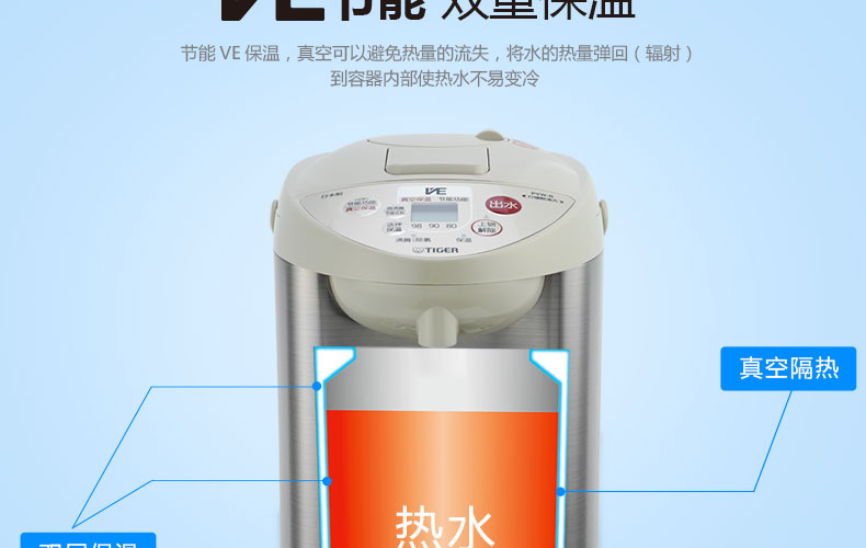 虎牌热水瓶 PVW-B30C-CU