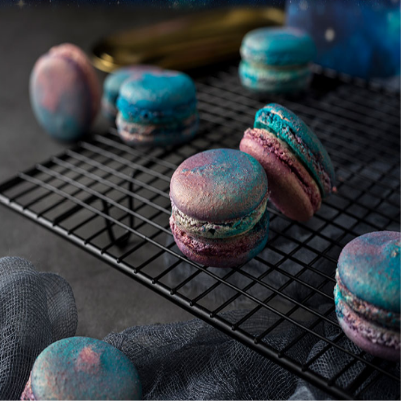 法式星空马卡龙9粒礼盒装手工甜点生日礼物送手提袋贺卡网红零食情人