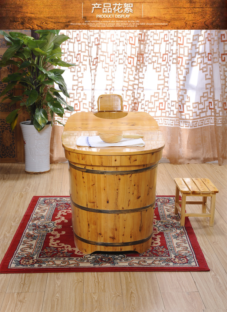 工厂直销香柏木熏蒸泡澡木桶桑拿沐浴桶蒸汽加热木桶浴桶波迷娜bomina