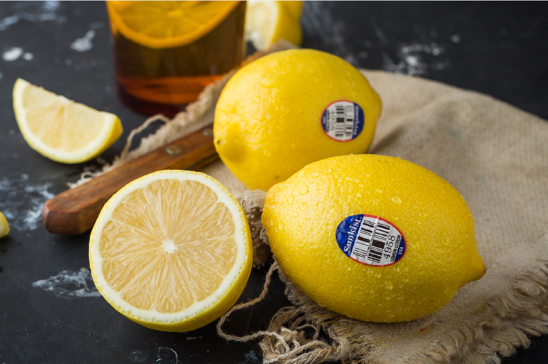 苏宁生鲜新奇士美国柠檬4个约90g个新新鲜水果