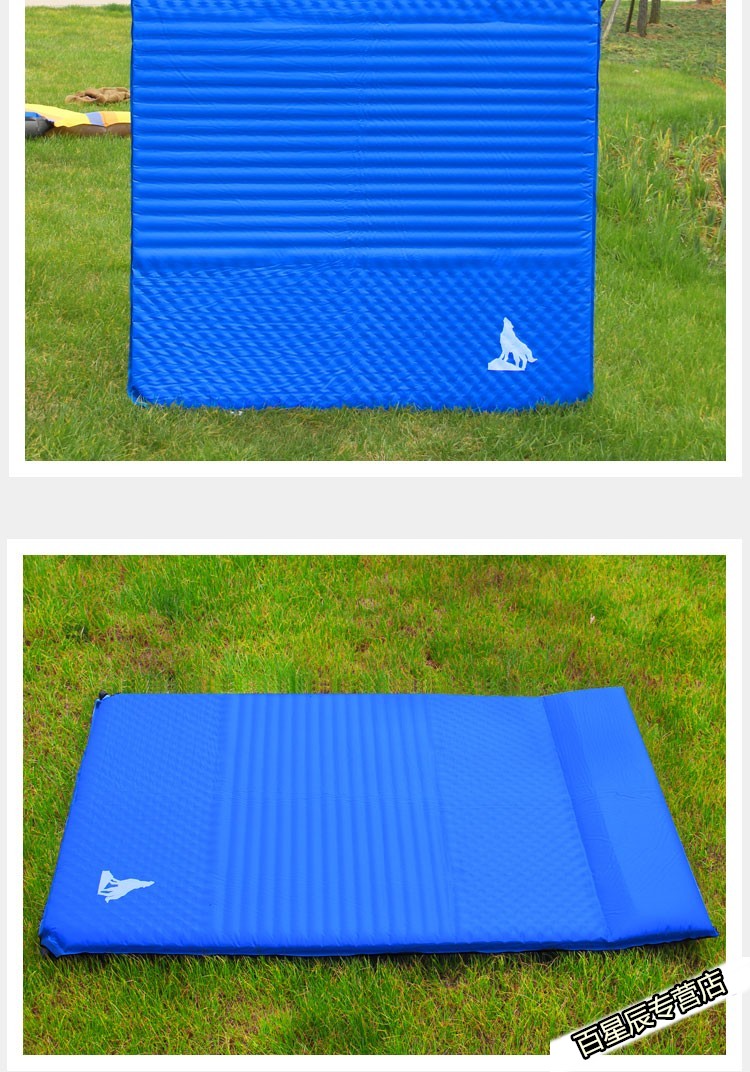 自动充气垫双人加宽加厚充气垫子帐篷垫防潮垫午休垫粉色3001粉色