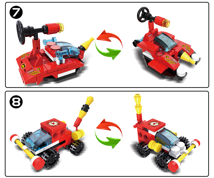 汇奇宝 明迪兼容乐高消防总局消防车模型积木拼装玩具益智智力男孩