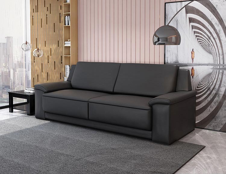 欧宝美公家具商务沙发现代简约办公皮艺沙发接待室洽谈沙发三人位