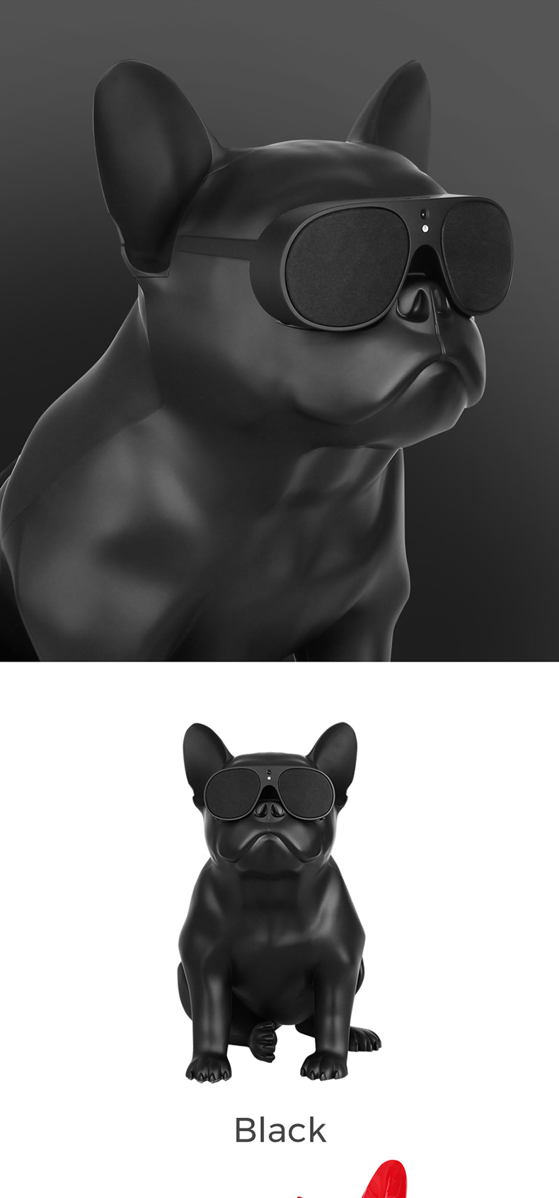 jarreaerobullnano斗牛犬蓝牙狗头音响迷你手机蓝牙无线狗音箱