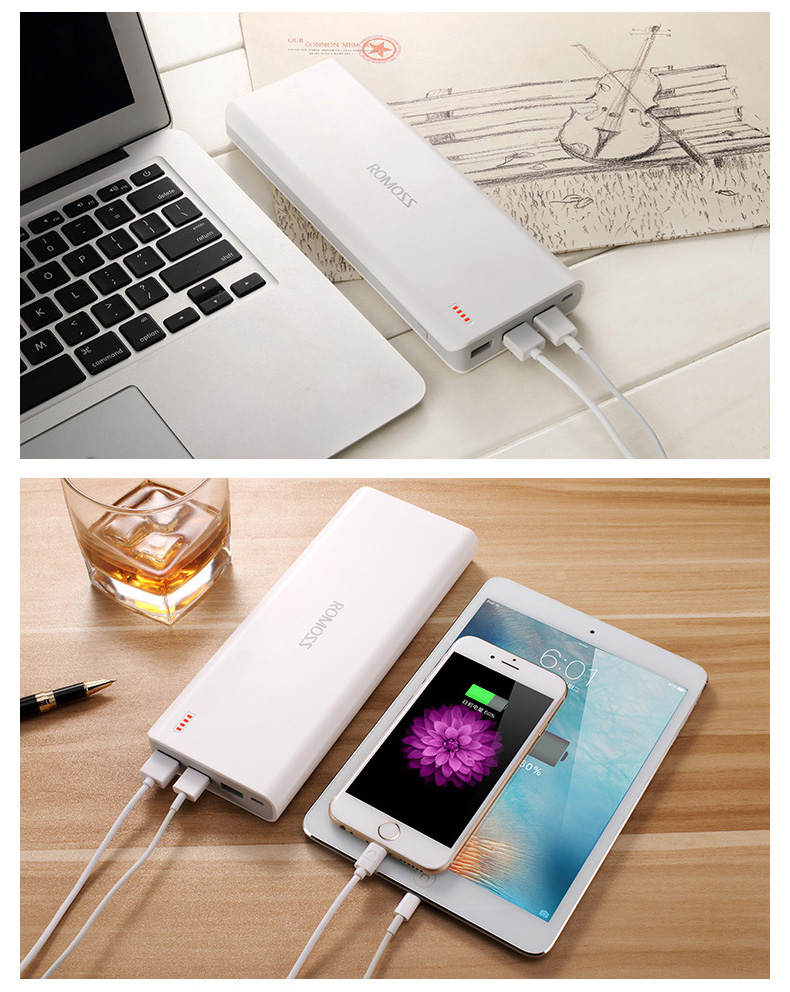 罗马仕充电宝25000毫安大容量20000m移动电源sense9快充冲通用vivo