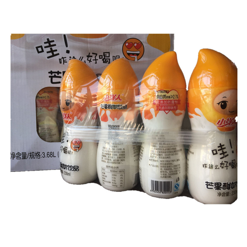 小洋人 酸奶饮品饮料芒果味 230mlx12瓶 产发