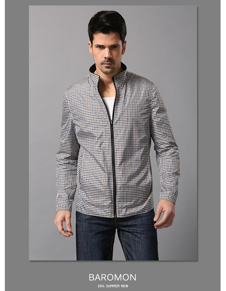 培罗蒙秋冬新款中年男士夹克商务休闲两面穿夹克衫1814j021